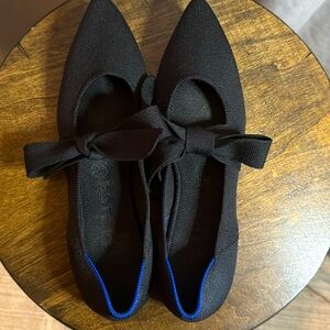 Elegant Rothy’s Black Mary Jane Women's Shoes with Bow